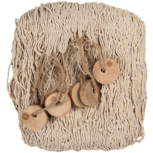 Clayre & Eef 66072 Decorazione a rete Beige 200x400 cm Stile country