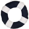 Cuscino salvagente Clayre & Eef Ø 42x6 cm Bianco Blu Nautico