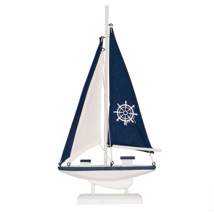 Clayre & Eef Decorazione Barca a vela 20x4x37 cm...