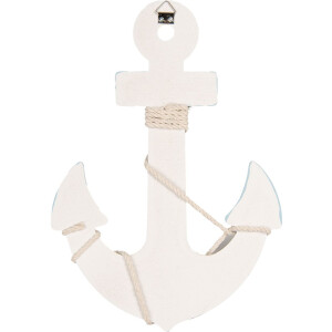 Clayre & Eef Decorazione Ancora 22x5x33 cm Bianco Blu...