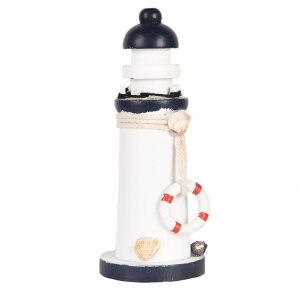 Clayre & Eef Faro decorativo bianco blu MDF Ø...