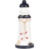 Clayre & Eef Faro decorativo bianco blu MDF Ø 6 x 15 cm Decorazione nautica