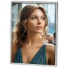 ZEP cornice lucida 120S22 argento 13x18 cm metallo trasparente vetro velluto retro parete