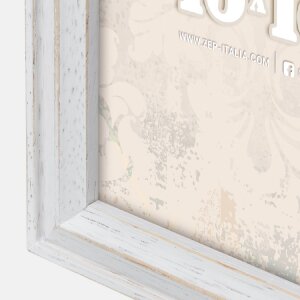 ZEP Photo Gallery Rosel Cornice in legno bianco per 2 foto 13x18 cm design vintage