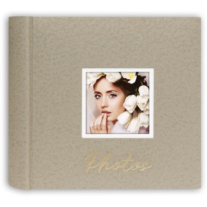 ZEP Album fotografico Dante Beige 24x24 cm 40 pagine bianche con vetroresina