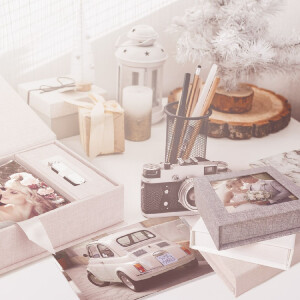 ZEP USB Photo Box Lodi Beige Linen 23x12,5x5 cm senza chiavetta USB