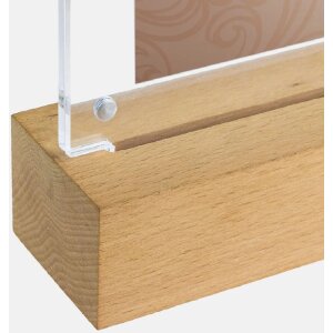 ZEP Cornice acrilica con base in legno Luce LED New York N 10x15 cm Cornice magnetica