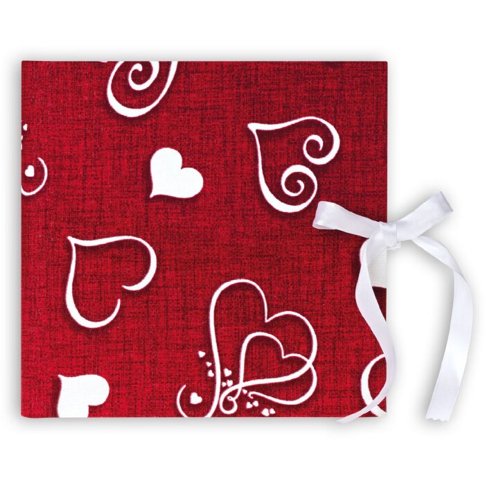 Album fotografico ZEP Symphony 6 copertina in tessuto rosso 23x23 cm 28 pagine nastro di raso
