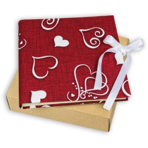 Album fotografico ZEP Symphony 6 copertina in tessuto rosso 23x23 cm 28 pagine nastro di raso