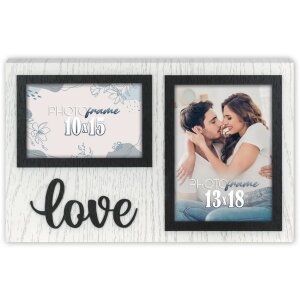 Cornice doppia ZEP Elvas per 10x15 e 13x18 cm in legno...