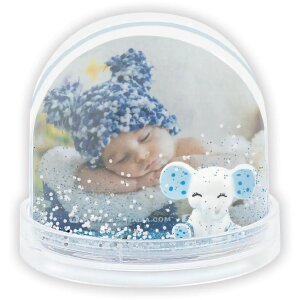 Palla fotografica in plastica ZEP blu baby 6,5x6,2 cm