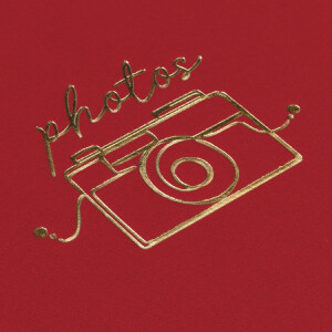 Album a spirale Oliver Rosso 13x19 cm, 20 pagine, inserti adesivi