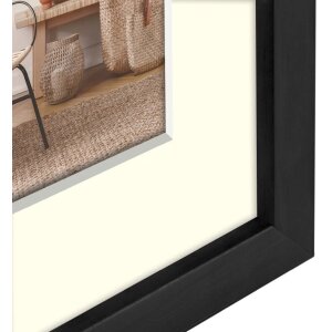 ZEP Cornice in legno Malmo Black 30x30 cm con passe-partout 20x20 cm