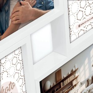 Cornice ZEP MDF Bari Bianco per 4 foto 10x15 cm