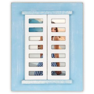 ZEP Cornice in legno Procida Blue 10x15 cm con persiane