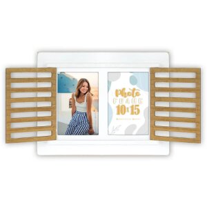 ZEP Cornice in legno Ravello per 2 foto 10x15 cm Bianco...