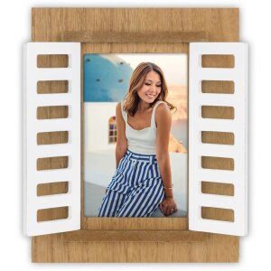 ZEP Cornice in legno Procida Brown 10x15 cm con persiane