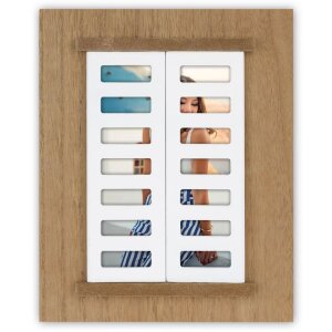 ZEP Cornice in legno Procida Brown 10x15 cm con persiane