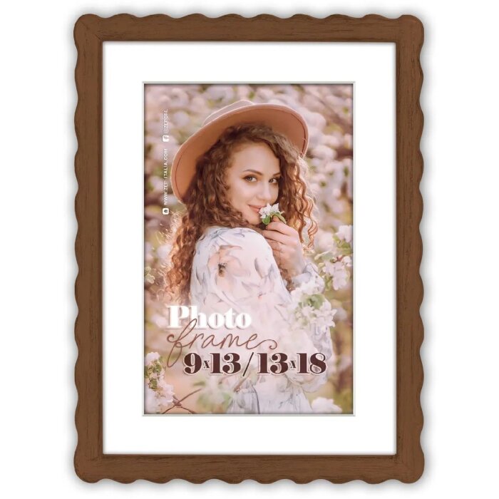 ZEP Cornice in legno Lione Brown 30x40 cm con passe-partout 20x30 cm