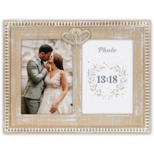 ZEP cornice doppia in legno Selene per 2 foto 13x18 cm...
