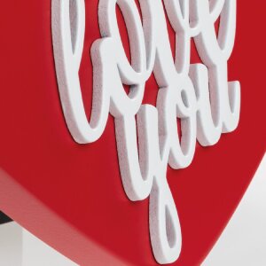 ZEP Cornice per ritratti Iris 10x15 cm Portafoto in legno a forma di cuore rosso