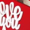 ZEP Cornice per ritratti Iris 10x15 cm Portafoto in legno a forma di cuore rosso