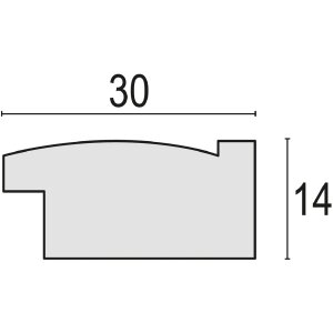 Cornice ZEP Colmar White 15x20 cm effetto legno con supporto