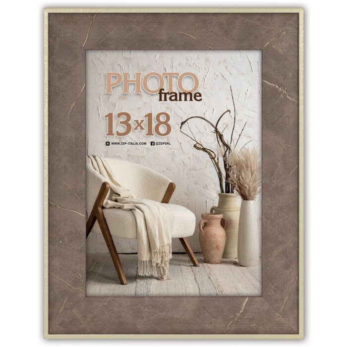 Cornice ZEP Colmar Brown 20x30 cm in polistirolo con supporto a muro