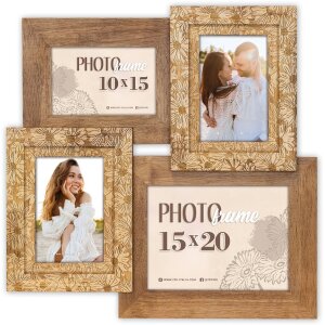 ZEP Gallery Cornice Arezzo Wood Brown per 3 foto 10x15 cm...