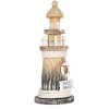 Clayre & Eef Faro decorativo in legno MDF marrone bianco Ø 8x19 cm Stile country