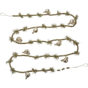 Clayre & Eef 65989 Ghirlanda natalizia argento 180 cm...