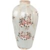 Clayre & Eef 6CE1970L Vaso in stile country in ceramica grigia Ø 24x40 cm