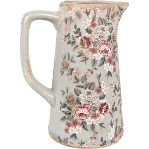 Caraffa decorativa Clayre & Eef Caraffa in stile country Grigio Rosa 16x11x20 cm