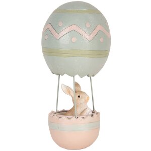 Clayre & Eef Decorazione Coniglio Mongolfiera Beige...