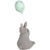 Clayre & Eef Coniglio decorativo con palloncino grigio 7x6x18 cm Decorazione pasquale in stile country