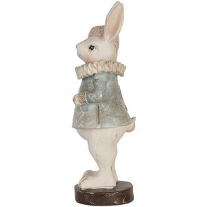 Clayre & Eef Coniglio decorativo in stile country Beige Blu 11x10x28 cm in poliresina