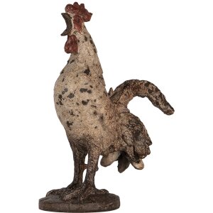 Clayre & Eef 6PR5481 Gallo decorativo Beige Brown...