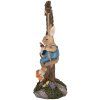 Clayre & Eef figurina decorativa coniglio su altalena stile country 20x12x32 cm