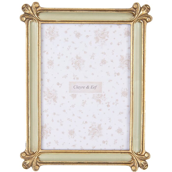 Clayre & Eef 2F1203 Portafoto Barocco color oro 18x2x23 cm per foto 13x18 cm