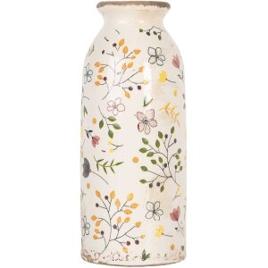 Vaso in ceramica Clayre & Eef Ø 8x20 cm Beige...