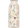 Vaso in ceramica Clayre & Eef Ø 8x20 cm Beige Rosa Stile Country Vintage