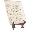 Clayre & Eef Piatto decorativo 22x22 cm Beige in ceramica vintage a motivi floreali
