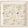 Clayre & Eef Piatto decorativo 22x22 cm Beige in ceramica vintage a motivi floreali