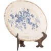 Clayre & Eef 6CE2020 Piatto decorativo Beige-Blu 25x18x3 cm