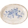 Clayre & Eef 6CE2020 Piatto decorativo Beige-Blu 25x18x3 cm