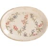 Piatto decorativo Clayre & Eef in ceramica beige rosa 25x18 cm stile vintage
