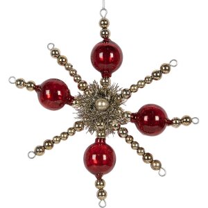 Clayre & Eef 65992 Ciondolo natalizio in vetro rosso...