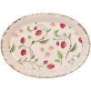 Clayre & Eef Piatto decorativo 25x18x3 cm Beige Rosso con motivo di fragole