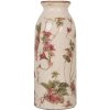 Clayre & Eef 6CE2027 Vaso Beige Rosa Motivo Floreale Ø 8x20 cm Ceramica Vintage