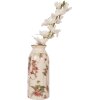 Clayre & Eef 6CE2027 Vaso Beige Rosa Motivo Floreale Ø 8x20 cm Ceramica Vintage